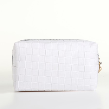 Cosmetic bag with lightning, white color-2