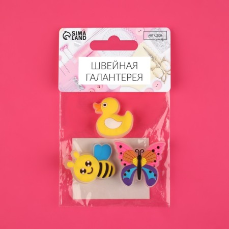 Axesses for shoes "Animal World", glow in the dark, 3 pcs-6