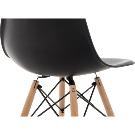 Plastic stool Eames PC-015 Array Book/Metal/Plastic, Natural/Black 46x49x83 cm-8