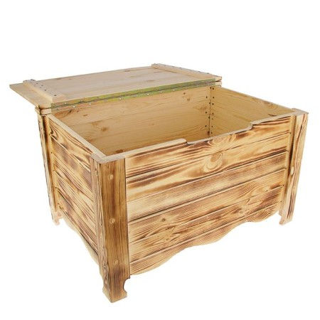 Classic, natural pine cottage submarine (burned, varnished)-1