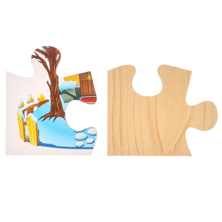 Developing puzzles from wood "Seasons"-7