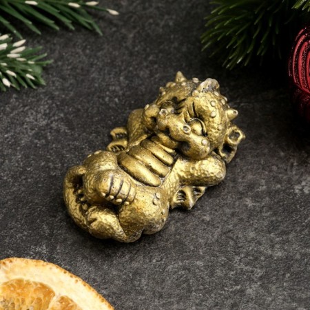 Figure with the suspension "Dragon Rei" old gold, 5x3x2cm-1