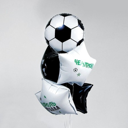 Football-2 balls for a boy, latex, foil, 5 pcs.-1