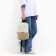 School backpack, lightning department, external pocket, beige color