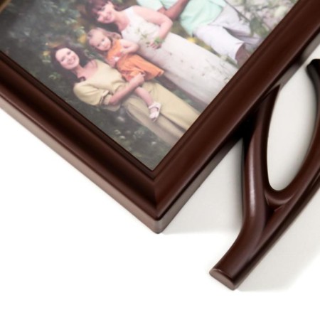 Photo frame-collage "with heart" in 5 photos, walnut (plastic screen)-1