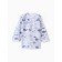 Children's blouse with long sleeve "Whales", white/blue color, height 62 cm