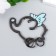 Keychain-key a metal "Elephant with wings" enamel 4.5x5.5 cm