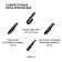 Winter cleaner brushes 600/550mm (24 "/22") is frameless, 2 pcs. 3 type adp