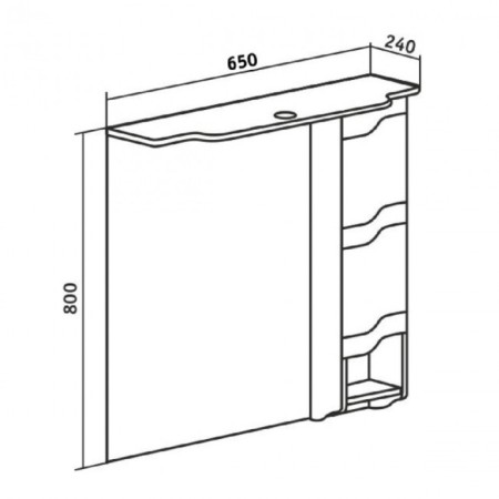 Cabinet-mirror "Style 65" Right-2