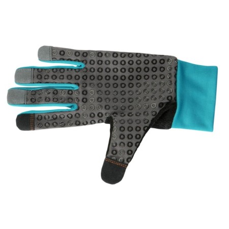 Textile gloves, without coating, with dots, size 9, gray-2