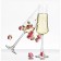 Set for champagne "Extra", decor happiness and love, 210 ml, 2 pcs