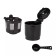 Coffee machine KitFort KT-796, drop, 800 watts, 0.42 l, black-silver