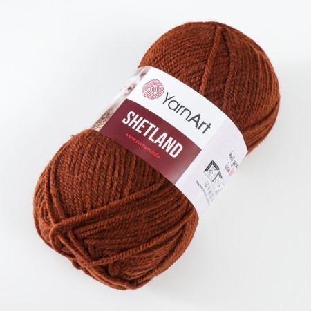 Gingerbread "Shetland" 30% wool Verdin, 70% acrylic 220m/100g (542 chocolate)-1
