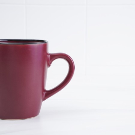 Mug ceramic shade Vanil, 350 ml, burgundy color-4