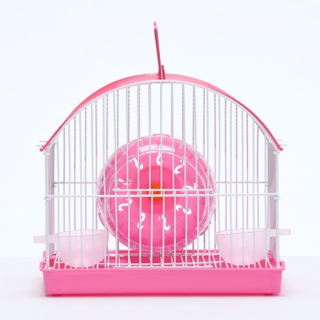 A cell for rodents equipped RT-2C, 23 x 16.5 x 20 cm, pink (packing 30 pcs)-1