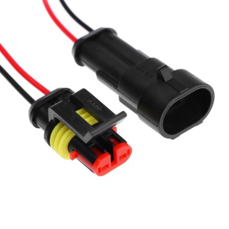 Car connector, hermetic plug-Gnesdo DJ7021-1.5-11/21, 2 contacts, set 2 pcs