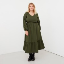 Women's dress Midy Mist Plus-Size, R. 52, Haki