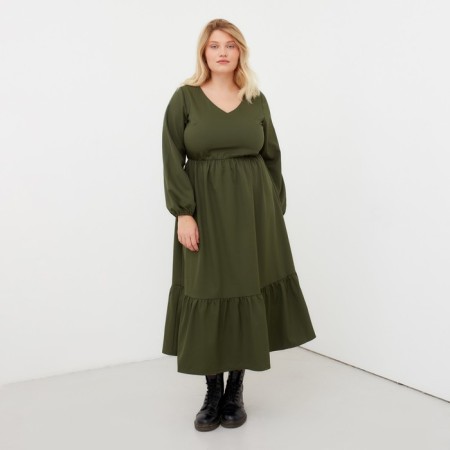 Women's dress Midy Mist Plus-Size, R. 52, Haki