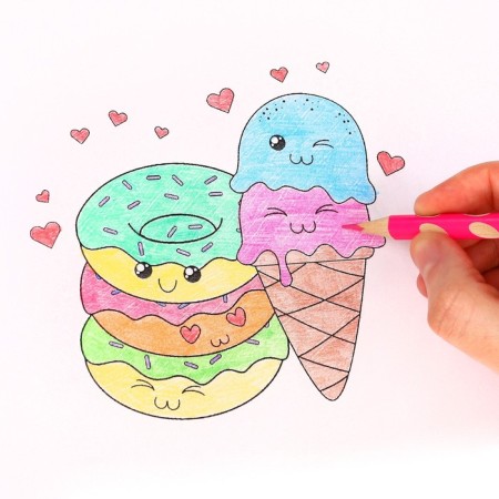 Colored pencils, 12 colors, trihedral, cold heart-4