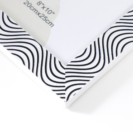 Photo frame plastic 20x25 cm "waves" white with black 28.5x23.5 cm-2