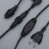 Garland "Curtain" 2 × 1.5 m, IP65, UMS, dark thread, 360 LED, glow warm white, white flicker, 220 V