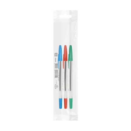 A set of ballpoint pens 3 colors "511", a node 1.0 mm, ink: blue, red, green, euro suspension-4