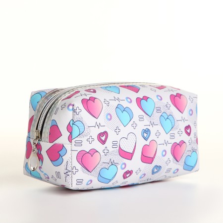 Cosmetic bag with lightning, white/multi -colored color