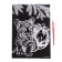 Engraving "Tiger and Christmas Toy" with a metallic effect "Gold", A4