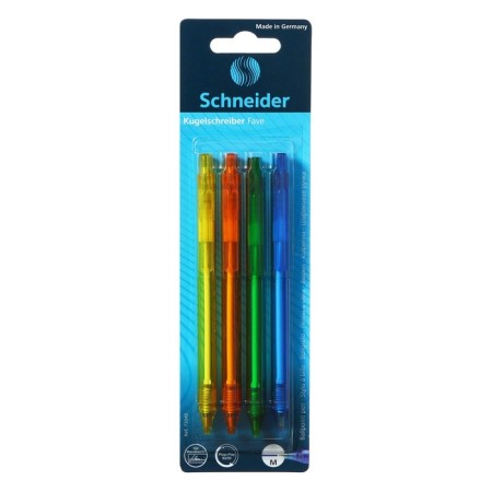 Set of automatic ballpoints Schneider "Fave" 4pcs., Blue, 1.0mm, assorted, blister