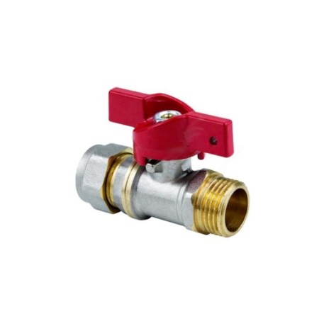 Balloon Aquasfera Euro 1017-03, d = 20 mm x 3/4 ", pn 16, external threads, crimping, butterfly-2
