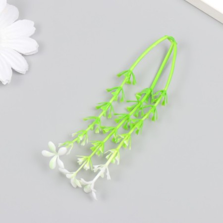 Artificial plant for creativity "White flowers" set of 12 pcs 10 cm-3