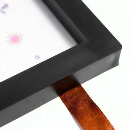 Triple photo frame on braid L-3 10x15 cm black (plastic screen)-4