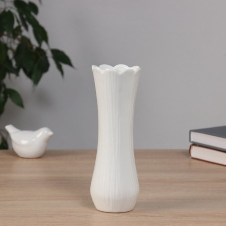 VAZA Ceramics TREAL "TIRIL" GALANT, 20.5X7 cm, white