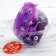 A set of jewelry plastic 12 pcs "Tall" (6 stars, 4 balls, 2 icicles) purple