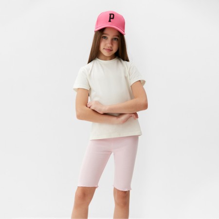 A set for a girl (T -shirt and bicycles) minku, pink color, height 122 cm-2