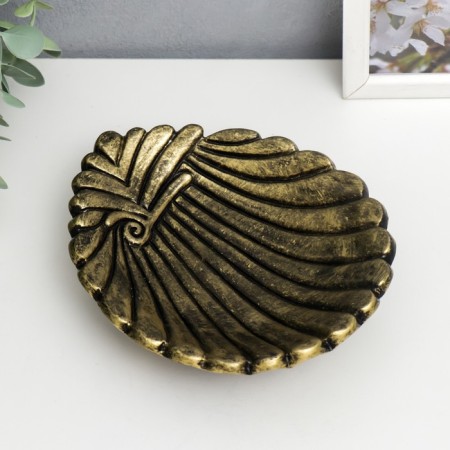 Decorative polystone plate "Shell" under the brass 5x15x18.5 cm