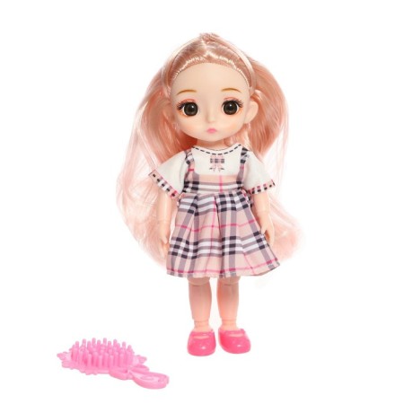Fashionable hinge doll "Mika" in a dress, mix-10