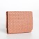 Women's wallet on the button, pink color