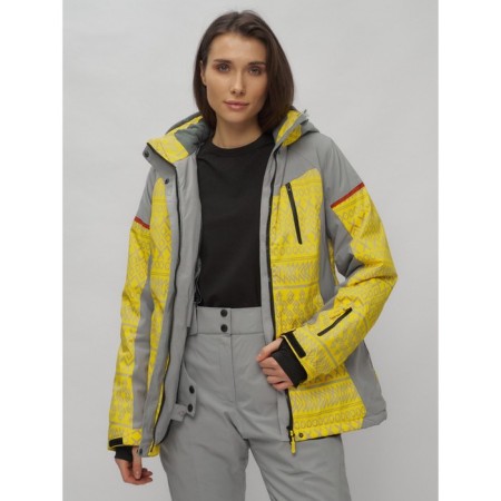 Ski jacket women's winter, size 58, yellow color-6