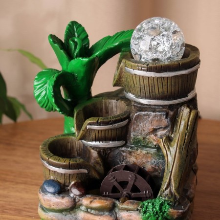 Fountain "Stone Wall under the tree" 19x13 cm (with backlight)-1