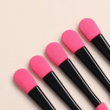 A set of applicators, 5 pcs, 6.5 cm, bilateral, black/pink color-2