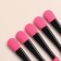 A set of applicators, 5 pcs, 6.5 cm, bilateral, black/pink color