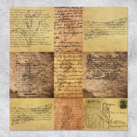 Scrapbooking paper "Flowers", 30.5 x 32 cm, 180 g/m²-2