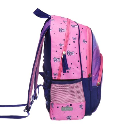 School backpack 38 x 27 x 17, ergonomic back, Devente Attomex Basic, Ballet, Pink 70334440-3