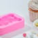 Form for ice cream shares "Mishutka", silicone, 14 × 8 × 2.5 cm, pink color