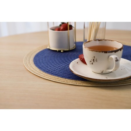 Serving napkin on the table "Lana", d = 38 cm, blue color-6