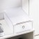 Box for storing a retractable share, 31 × 20 × 11 cm, white color