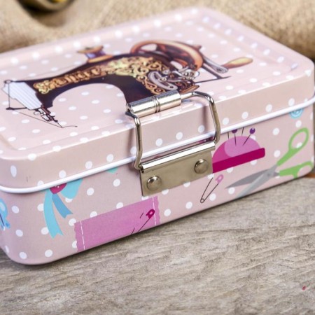 Casket Metal with a box "Sewing machine" MIX 4x12.5x9 cm-4