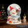 Souvenir Polystone Water Ball "Santa Claus with violin" 7x8x9 cm