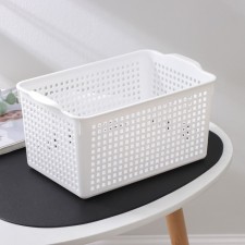 Loft storage basket, 5.3 l, 29.5 × 18.5 × 14.5 cm, white color